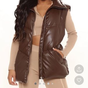 FAUX LEATHER VEST